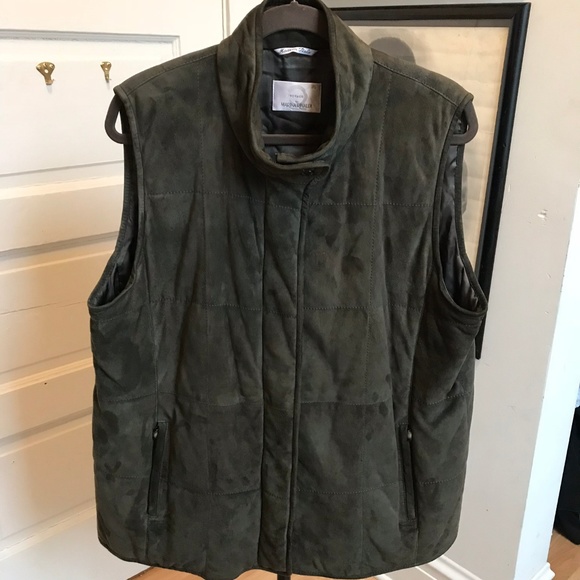 Marina Rinaldi Jackets & Blazers - Marina Rinaldi Goat Leather Suede Quilted Vest